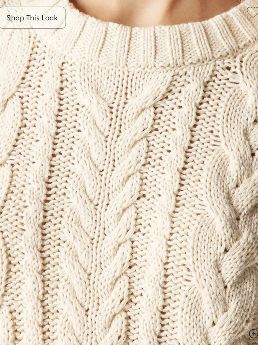 J crew Cable-knit crewneck sweater